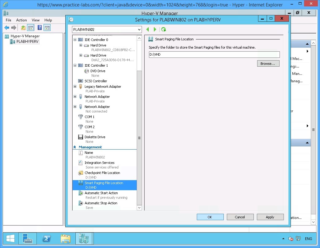 Figure 1.7 Screenshot of device PLABHYPERV